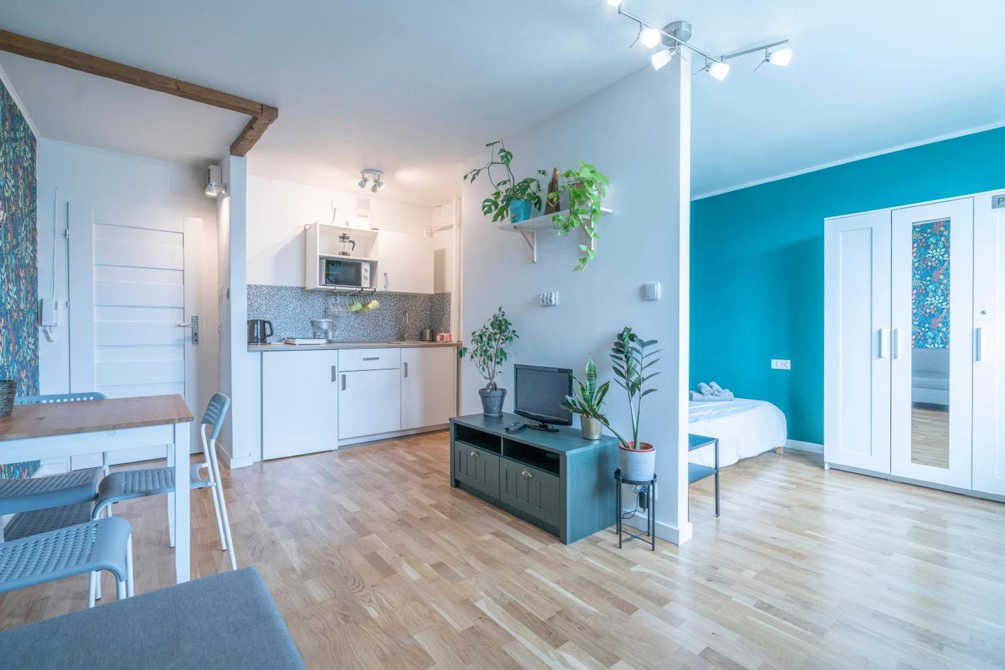 Green Studio In The City Center Of Wrocław Extérieur photo